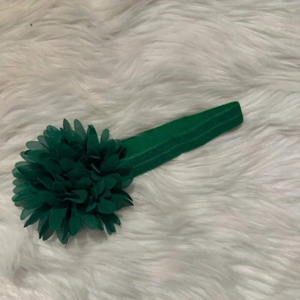 Green Mum Flower Headband  7565  Handmade NWT Boutique